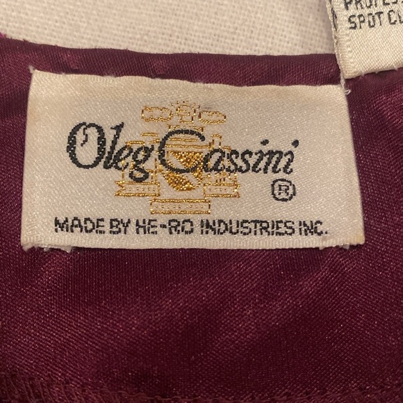 RARE Vtg Purple Sequin Oleg Cassini cocktail formal party midi long Dress sz 10 - Picture 16 of 16